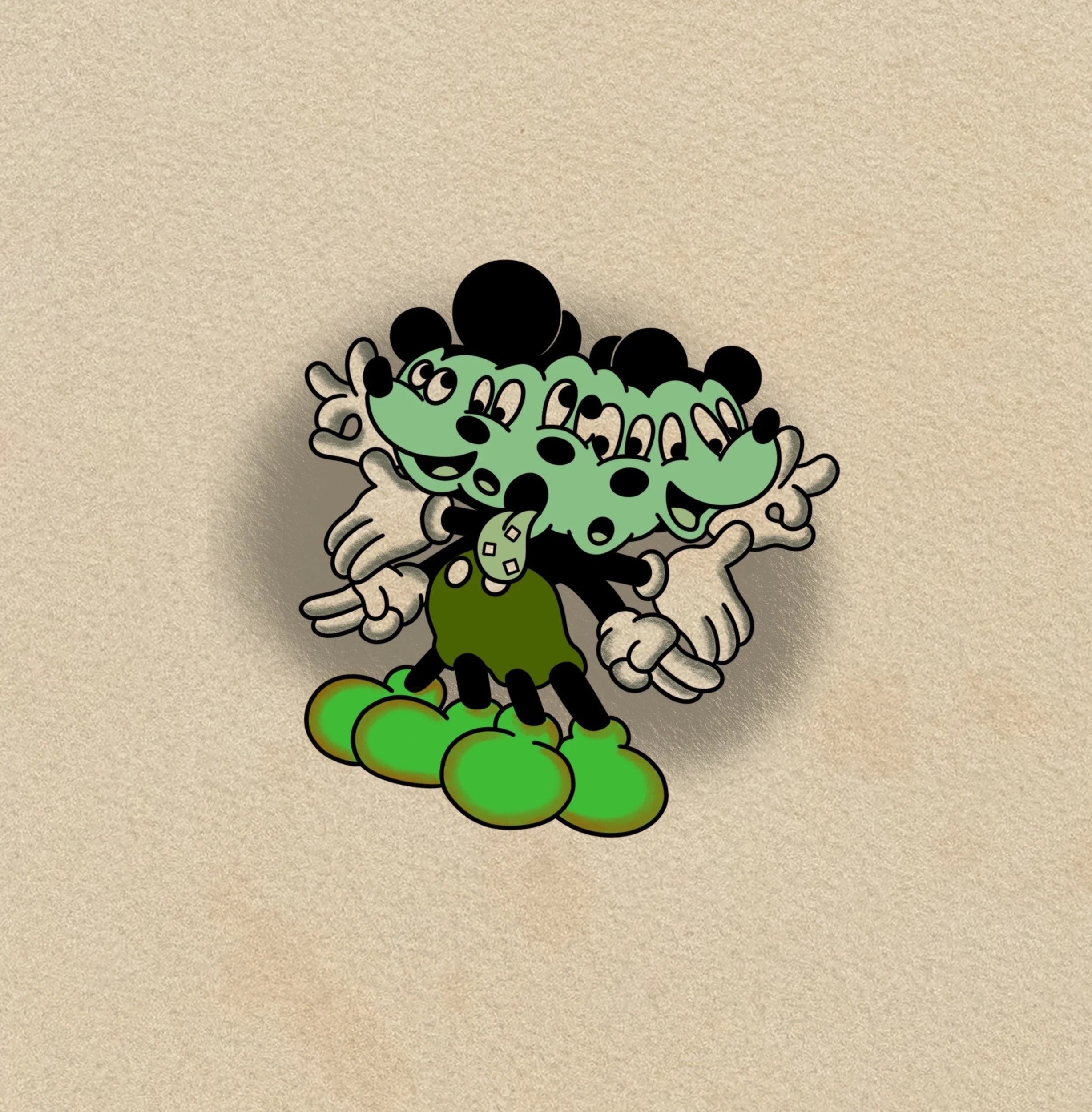 Trippin Mickey flash design by Craig Brock