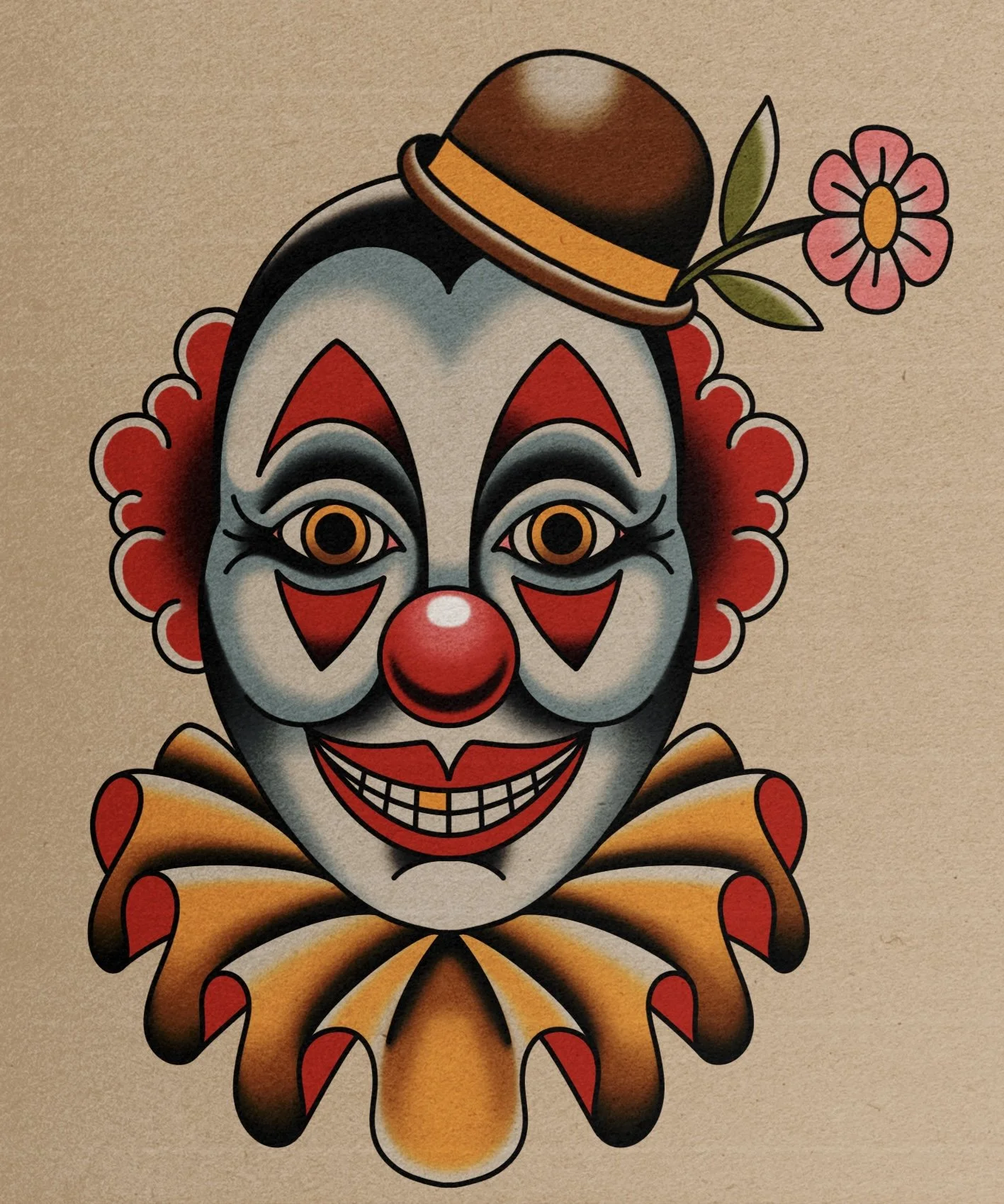 Clown #6 flash design by Lilith Jacobs