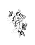 Butterfly Babe flash design by Amber Grey