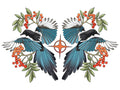 Birds and Berries flash design by Mel Perlman
