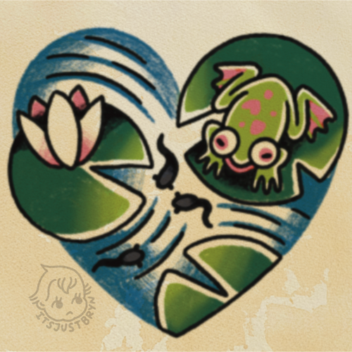 Frog Heart flash design by Bryn Riihimaki