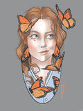 Butterfly Lady flash design by Mel Perlman
