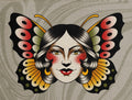 Butterfly Ladyhead flash design by Lilith Jacobs