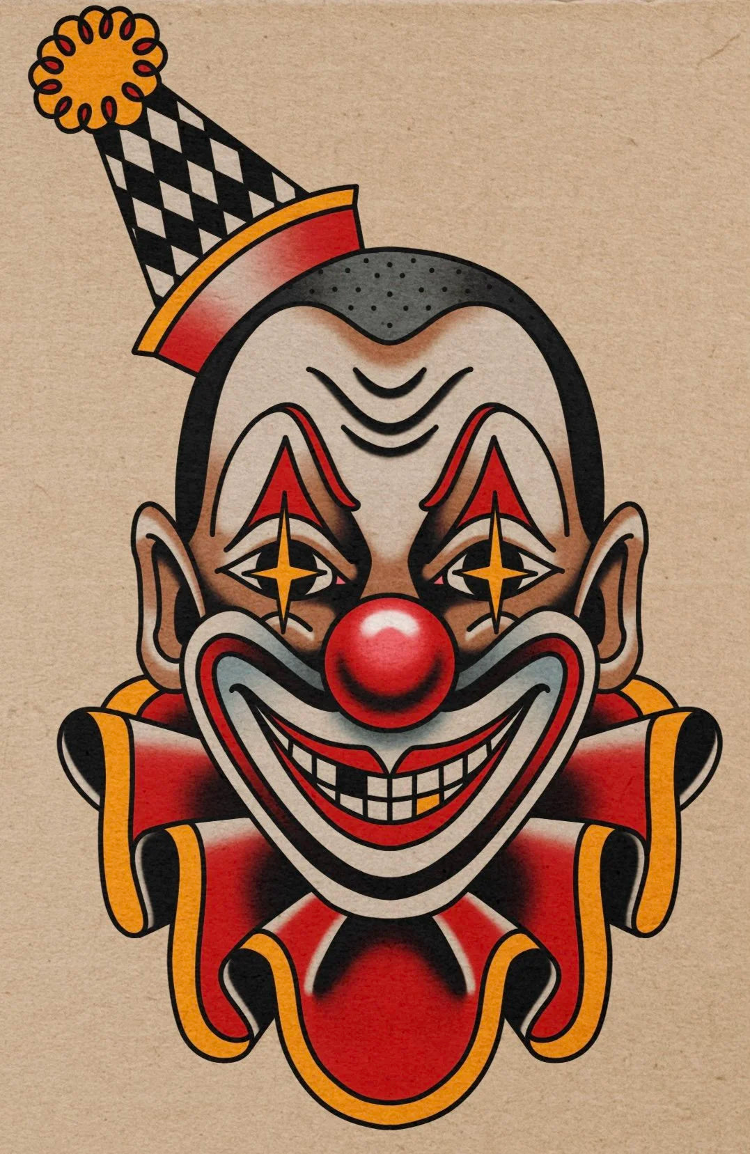 Clown #2 flash design by Lilith Jacobs