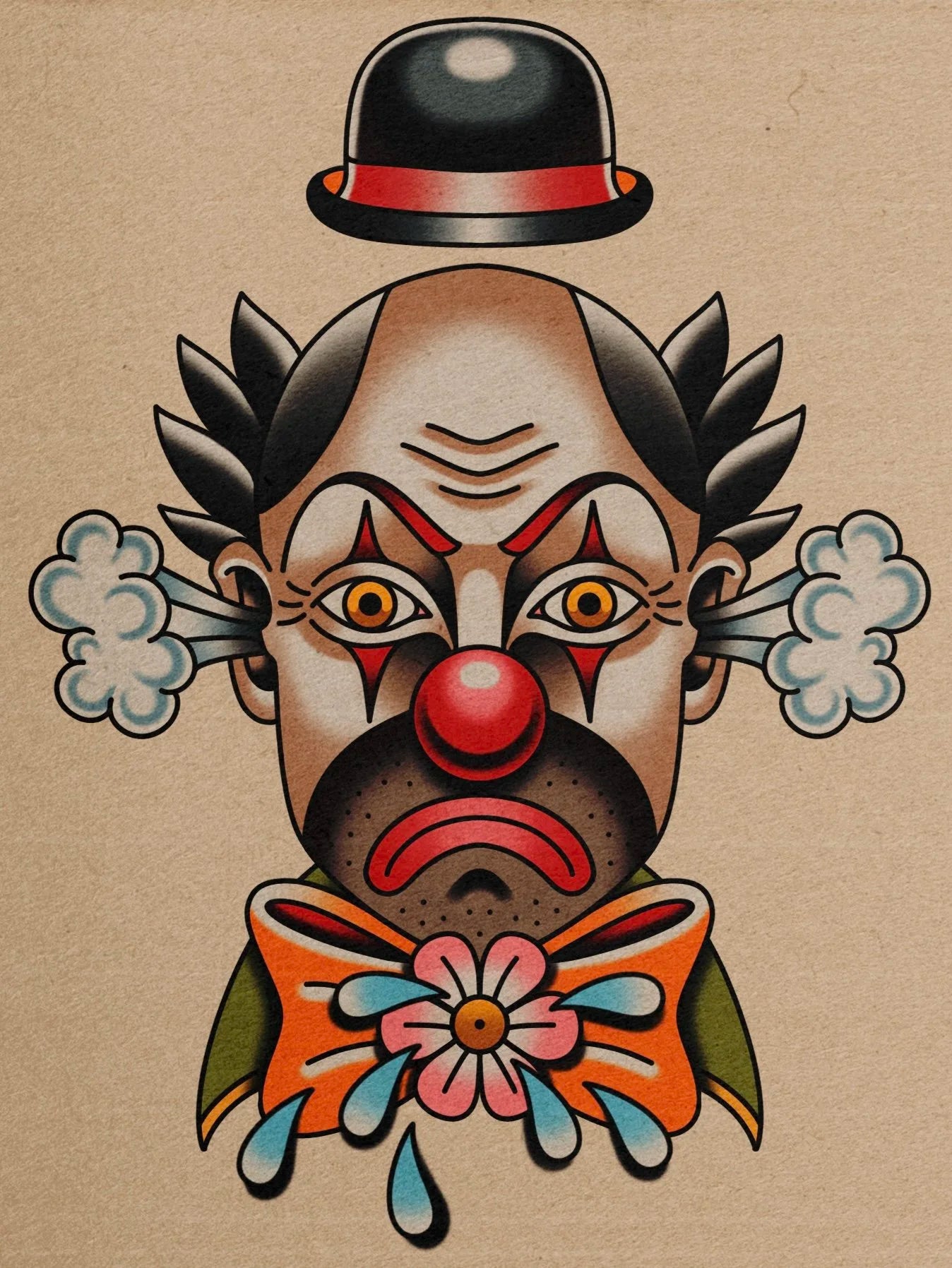 Clown #4 flash design by Lilith Jacobs