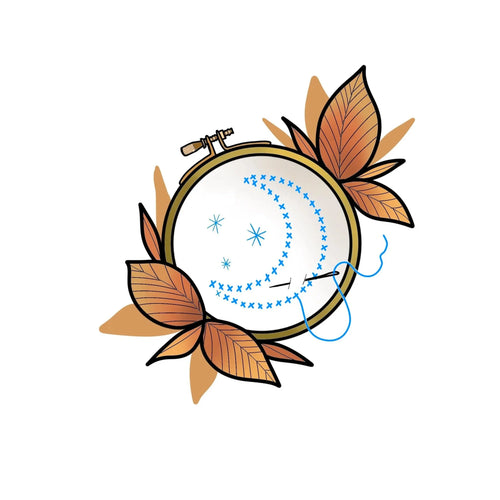 Cross Stitch flash design by Mel Perlman
