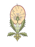 Dandelion flash design by Mel Perlman