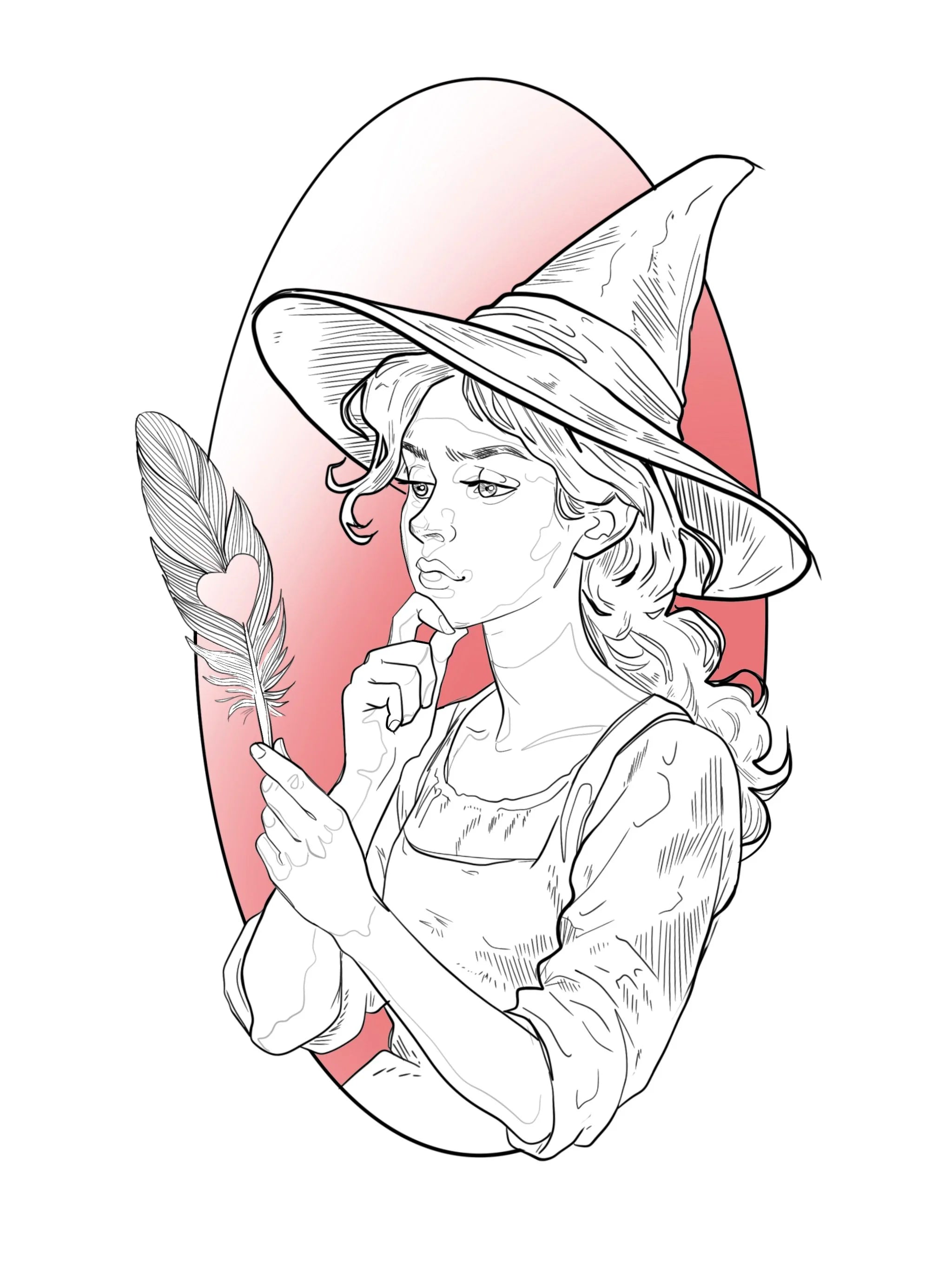 Feather Witch flash design by Mel Perlman