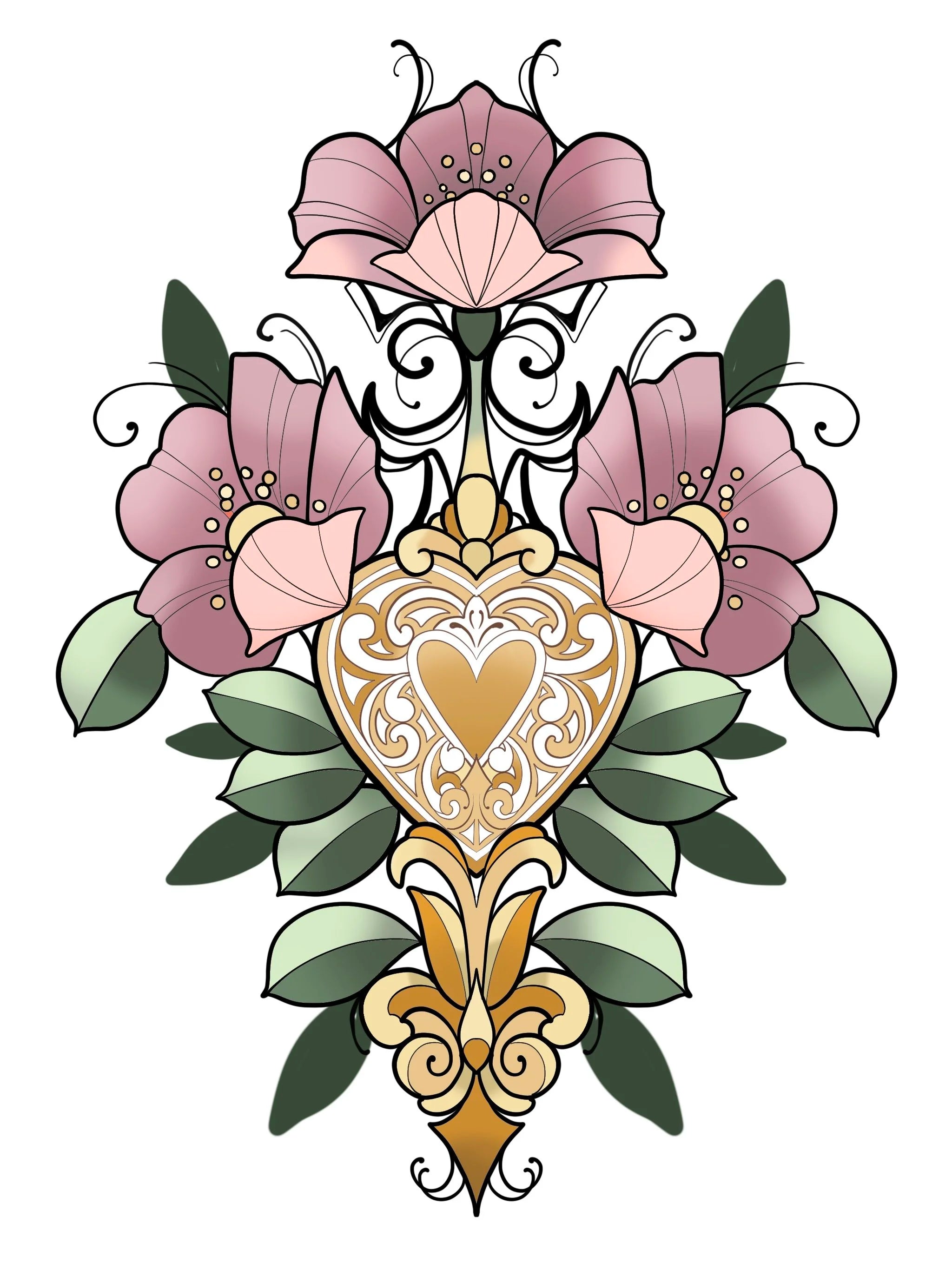 Florals 1 flash design by Mel Perlman