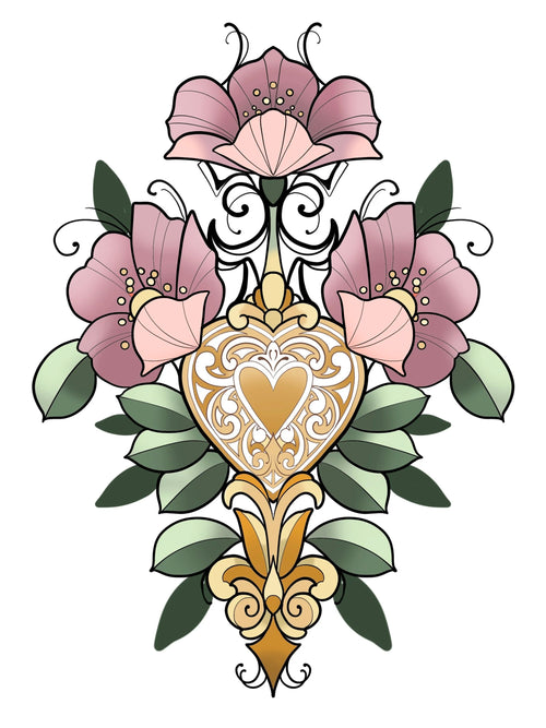 Florals 1 flash design by Mel Perlman