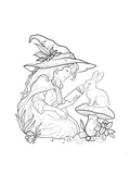 Garden Witch flash design by Mel Perlman