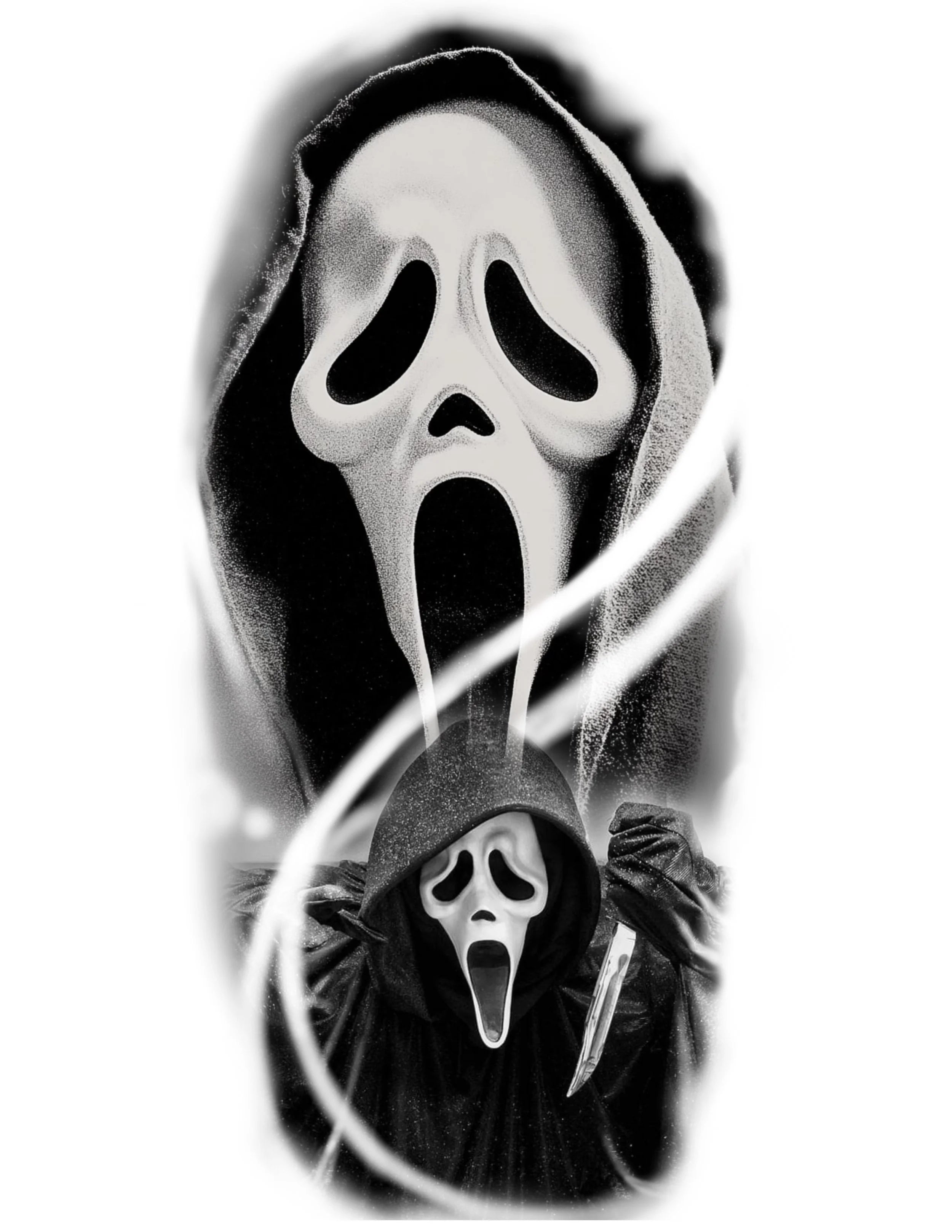 Ghostface flash design by Matt Perlman