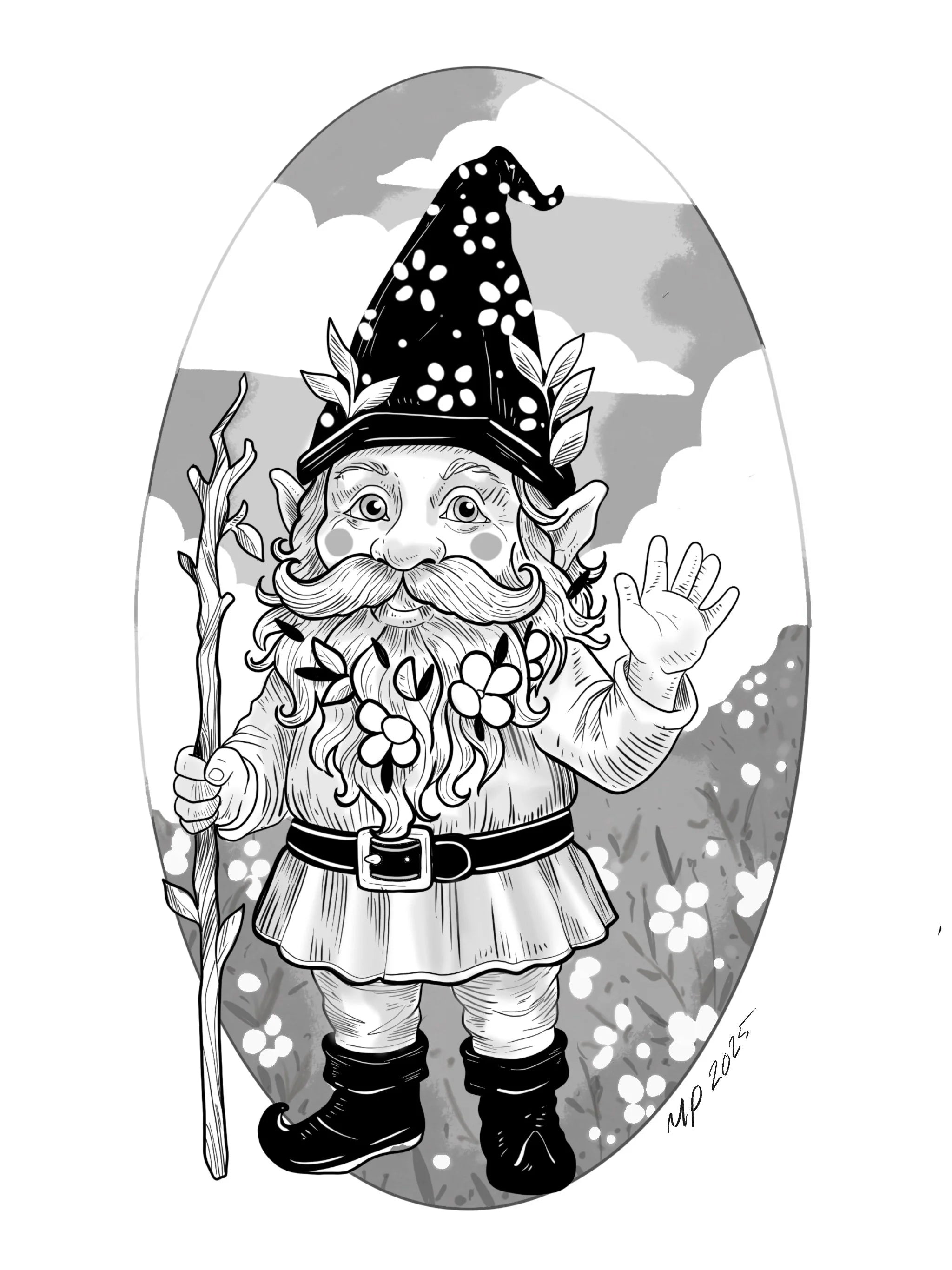 Gnome flash design by Mel Perlman