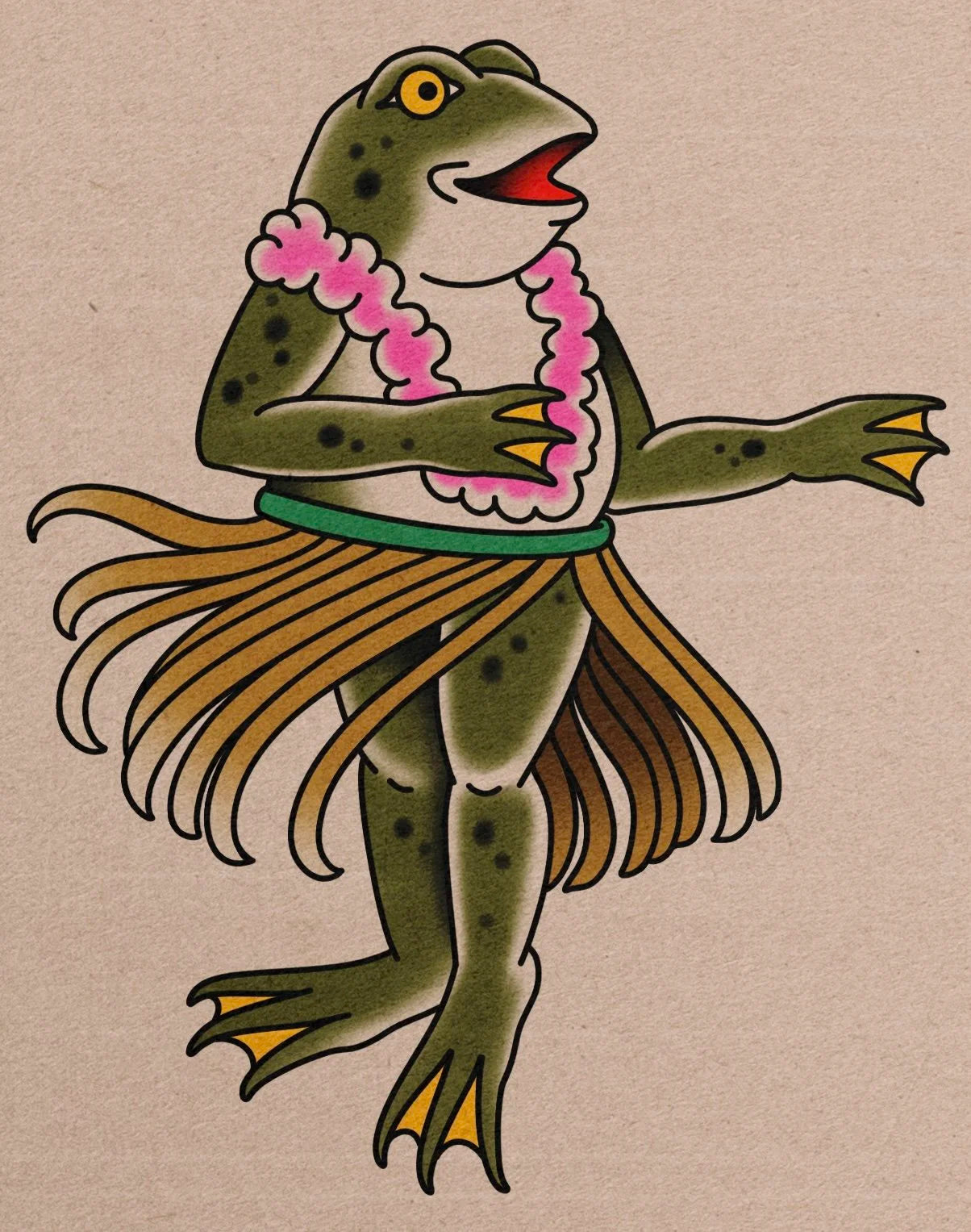 Hula Frog flash design by Lilith Jacobs