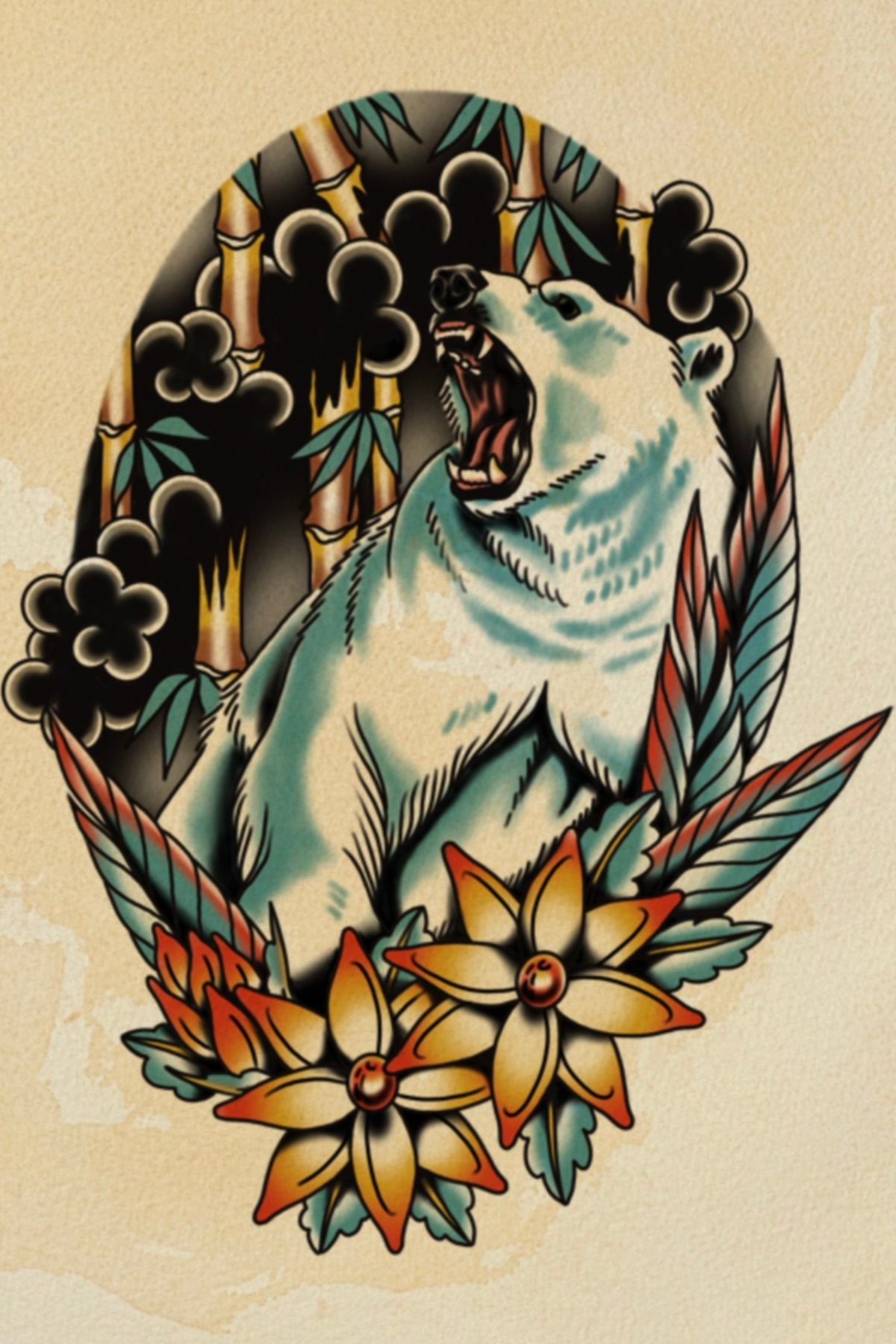 LOST Polar Bear flash design by Bryn Riihimaki