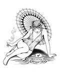 Lady On Beach flash design by Mark Kalinskiy