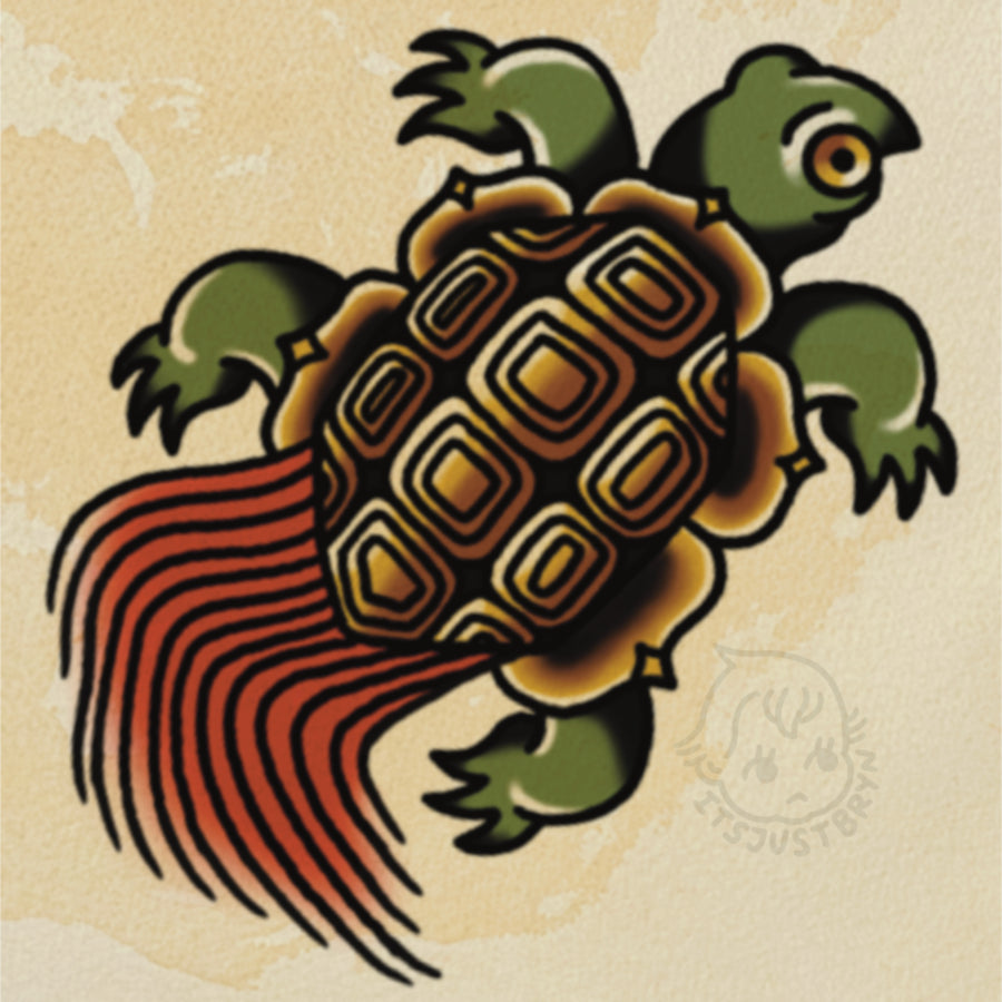 Lil Turtle flash design by Bryn Riihimaki