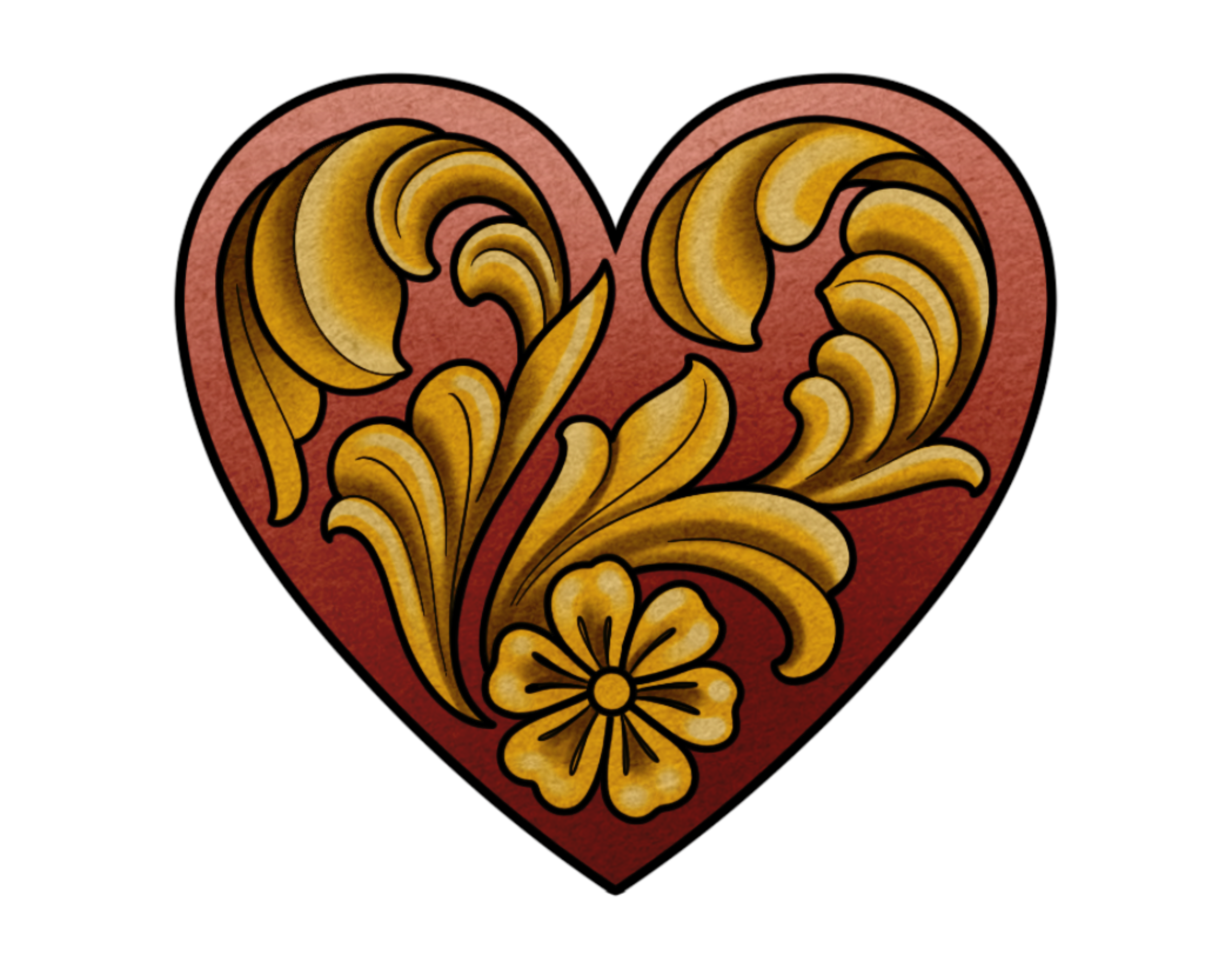Ornamental Heart flash design by Lilith Jacobs