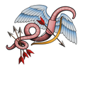 Worm Cupid flash design by Lilith Jacobs