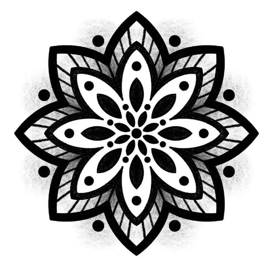 Mandala flash design by Amber Grey