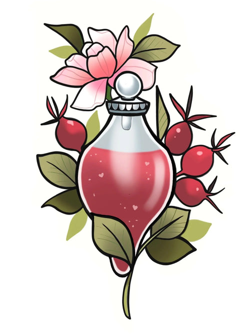 Potion Bottle flash design by Mel Perlman