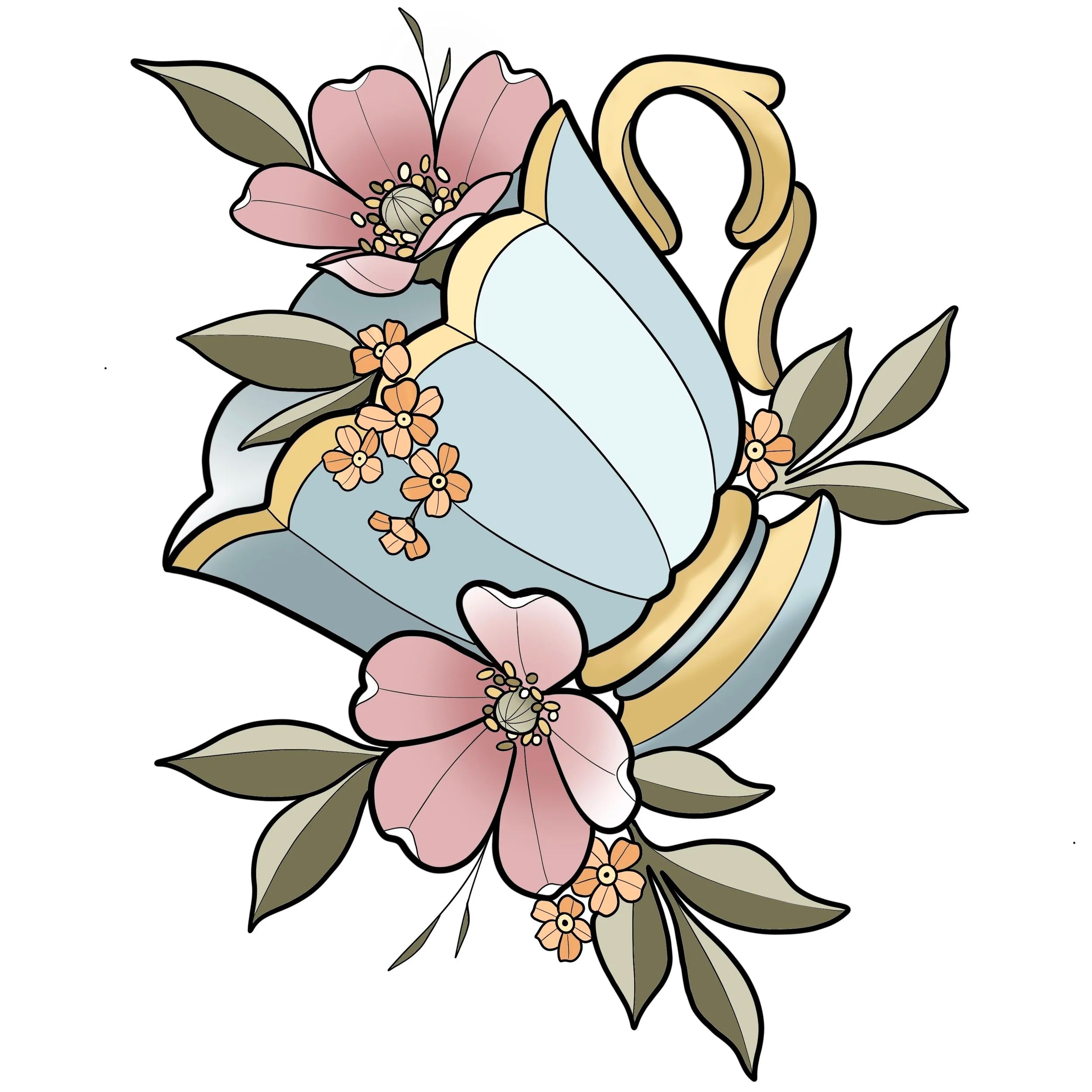 Teacup flash design by Mel Perlman