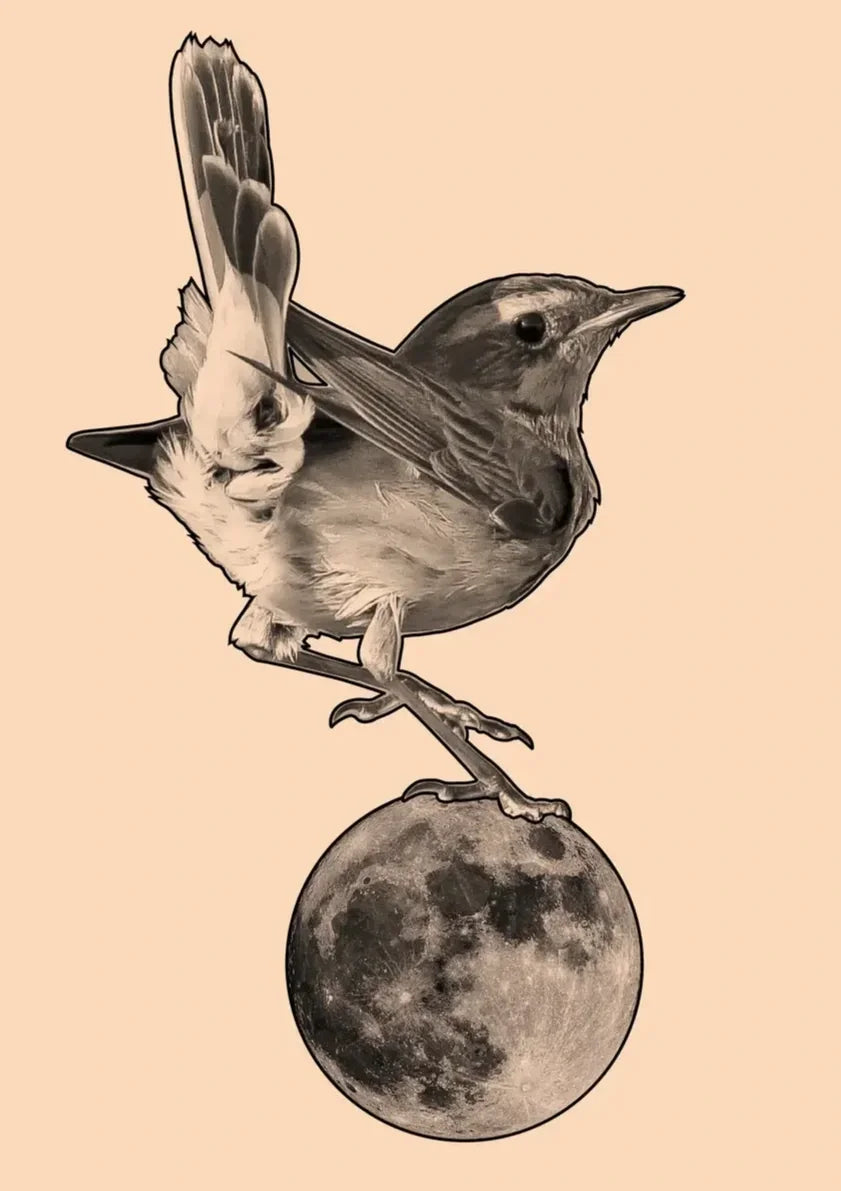 Moon Bird flash design by Robert Beeman