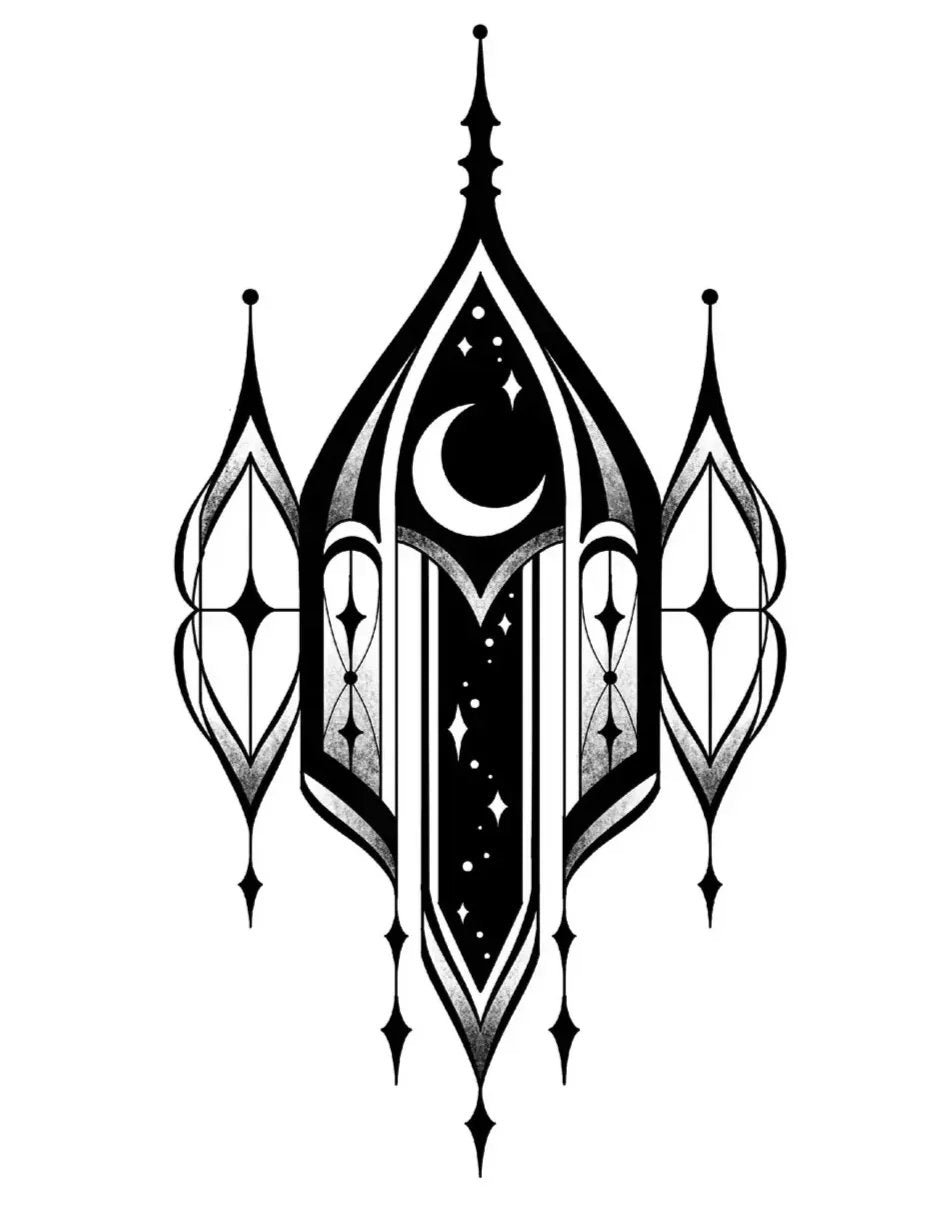 Moon Window flash design by Amber Grey