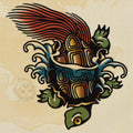 Splash Turtle flash design by Bryn Riihimaki