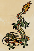Spotted Dragon flash design by Bryn Riihimaki