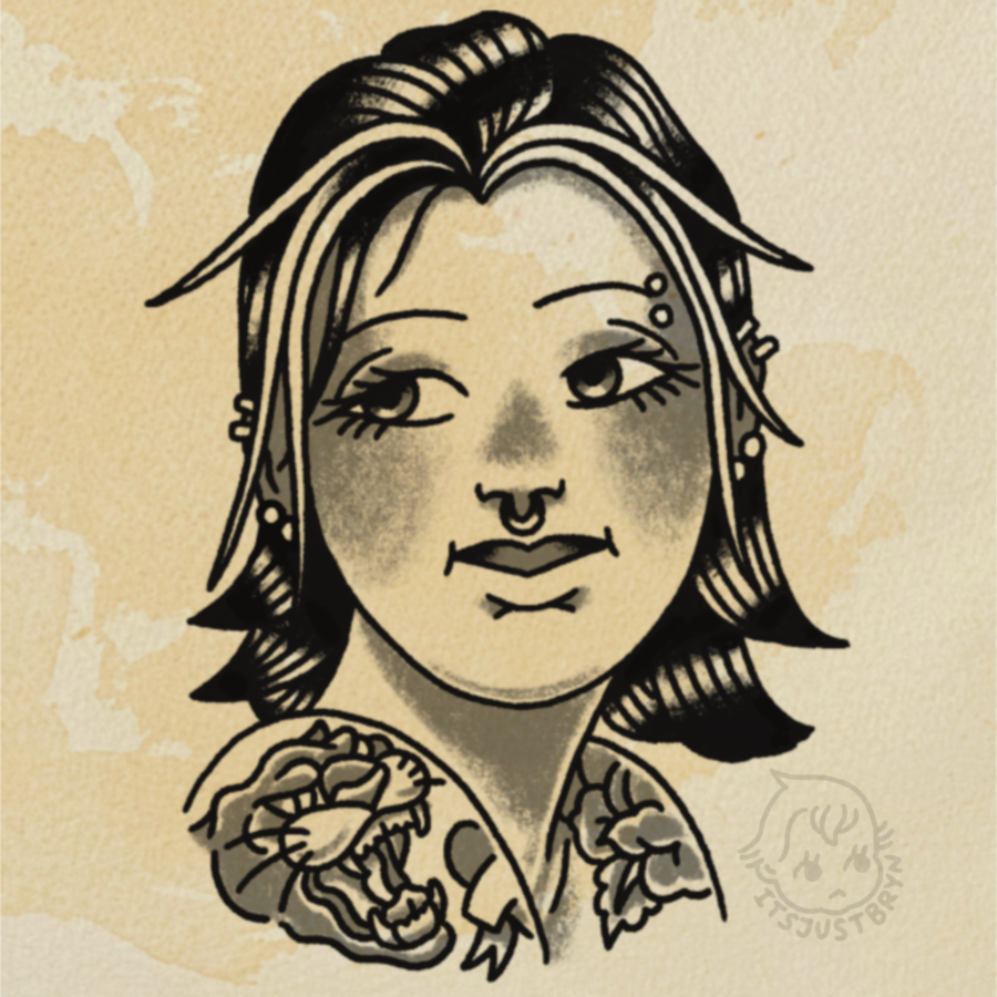 Tattooer flash design by Bryn Riihimaki