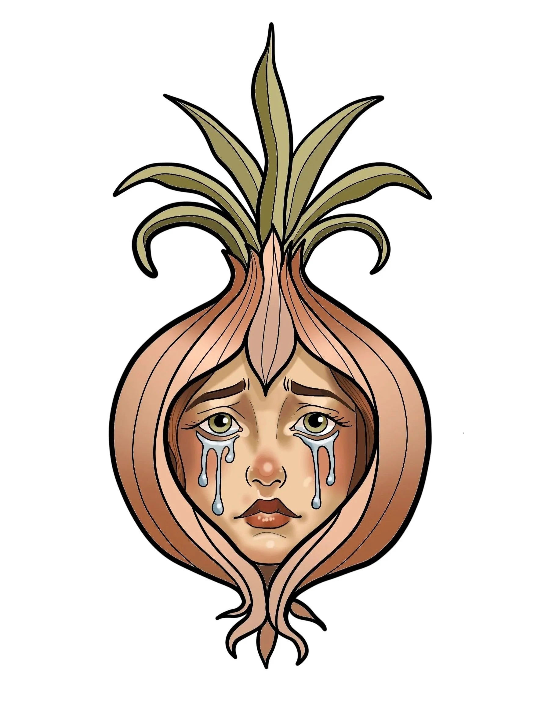 Onion Lady flash design by Mel Perlman