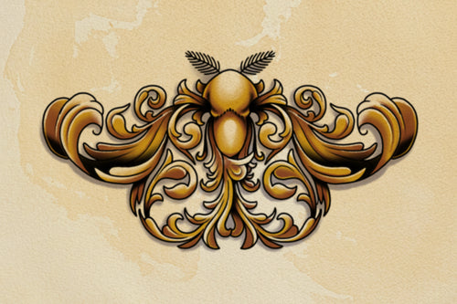 Ornamental Moth #1 flash design by Bryn Riihimaki