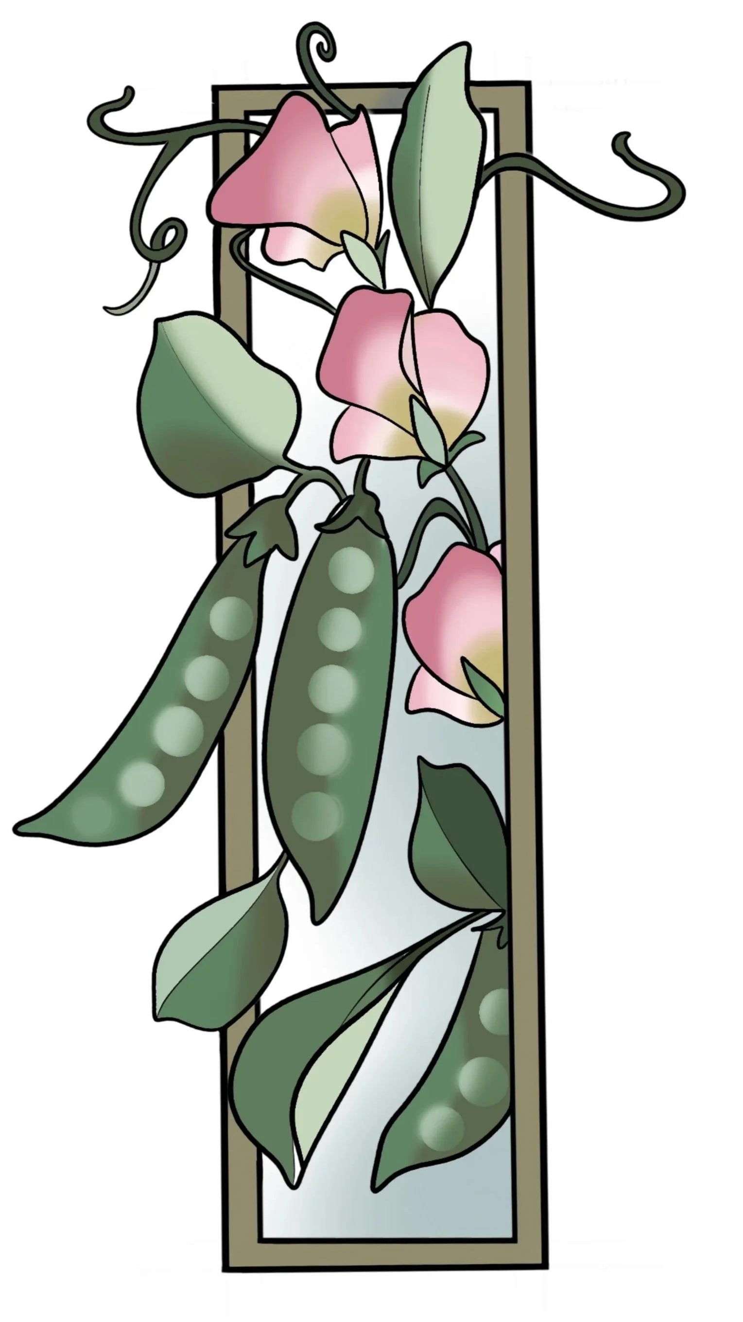 Pea Plant flash design by Mel Perlman