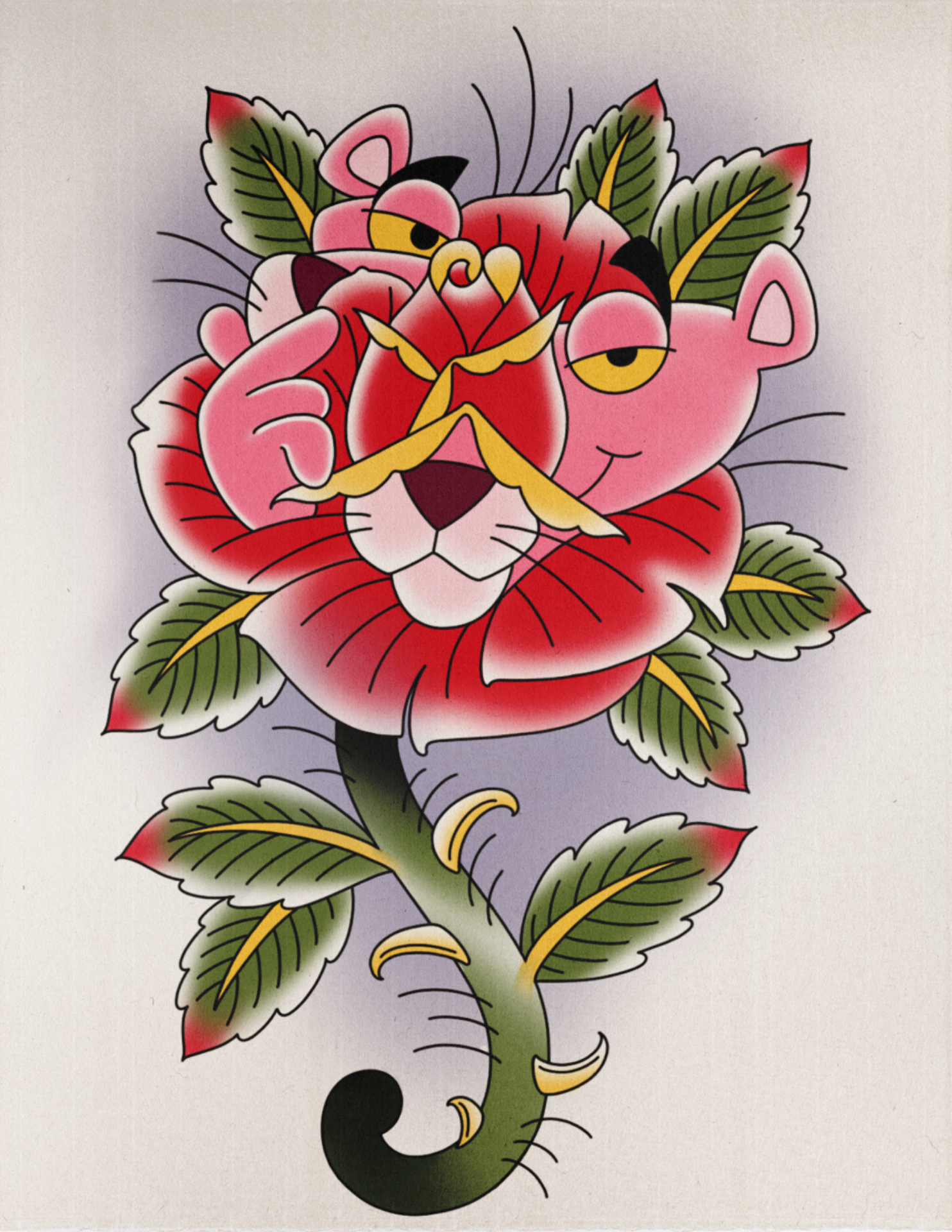 Pink Panther Rose flash design by Lilith Jacobs