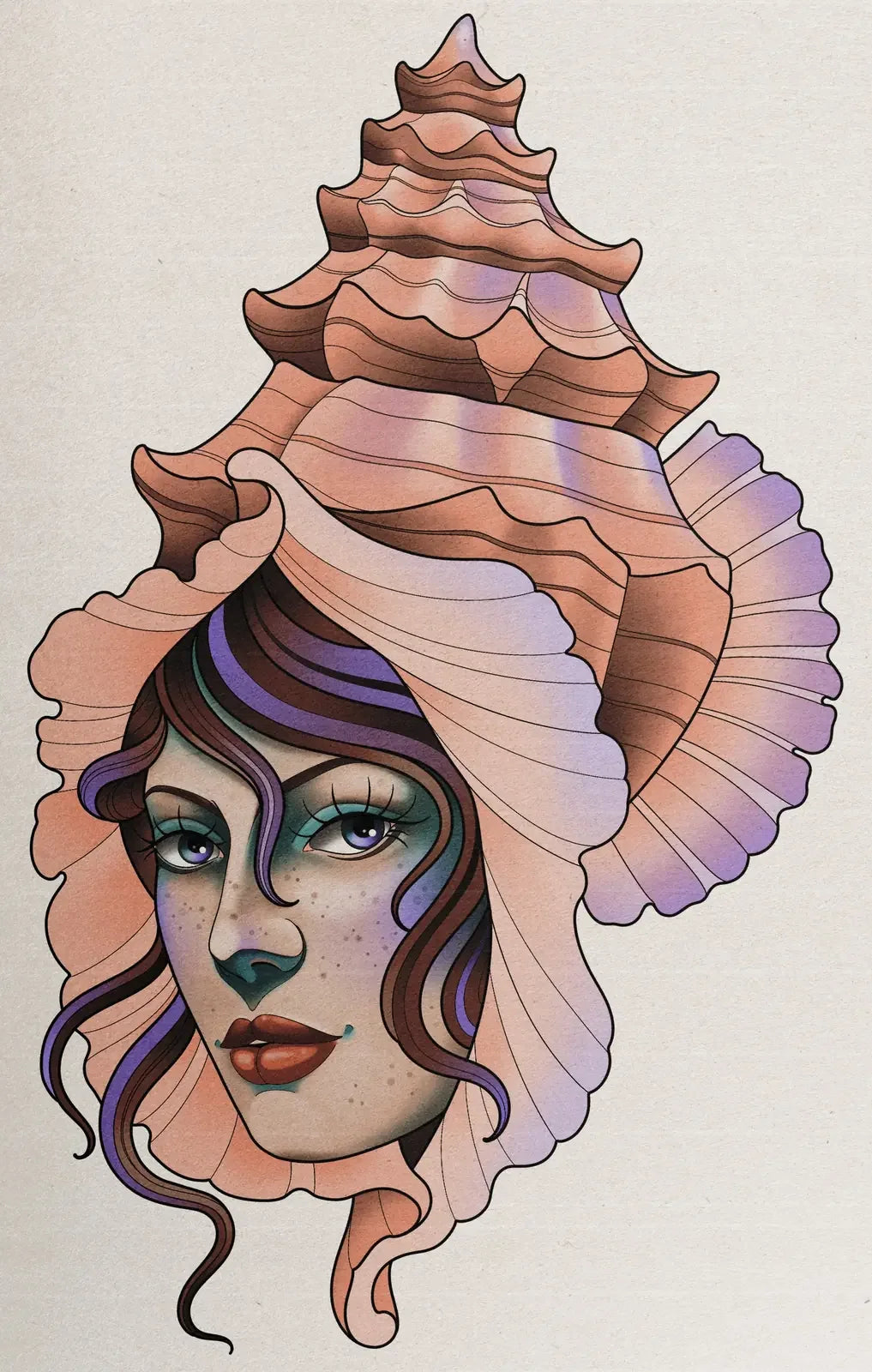 Sally's Sea Shells flash design by Lilith Jacobs