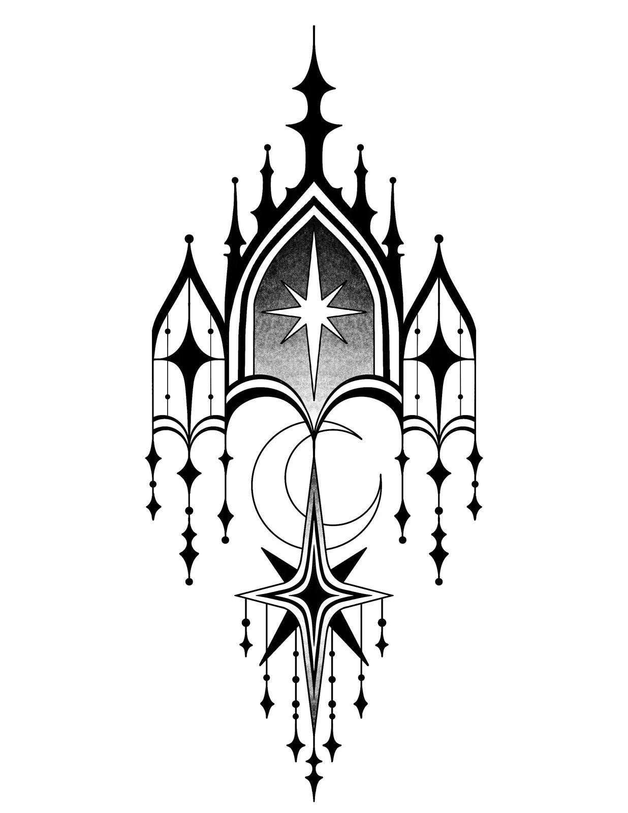Starry flash design by Amber Grey