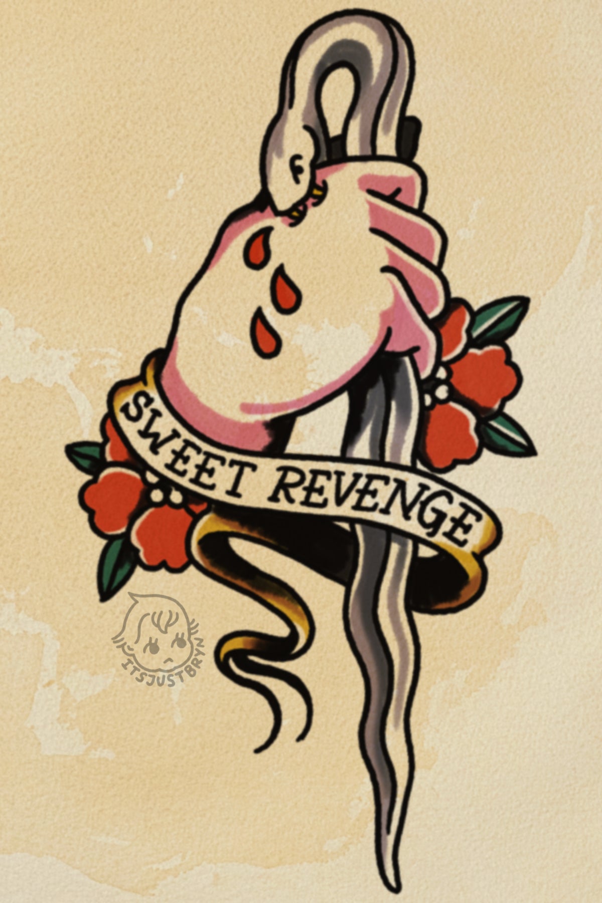 Sweet Revenge flash design by Bryn Riihimaki