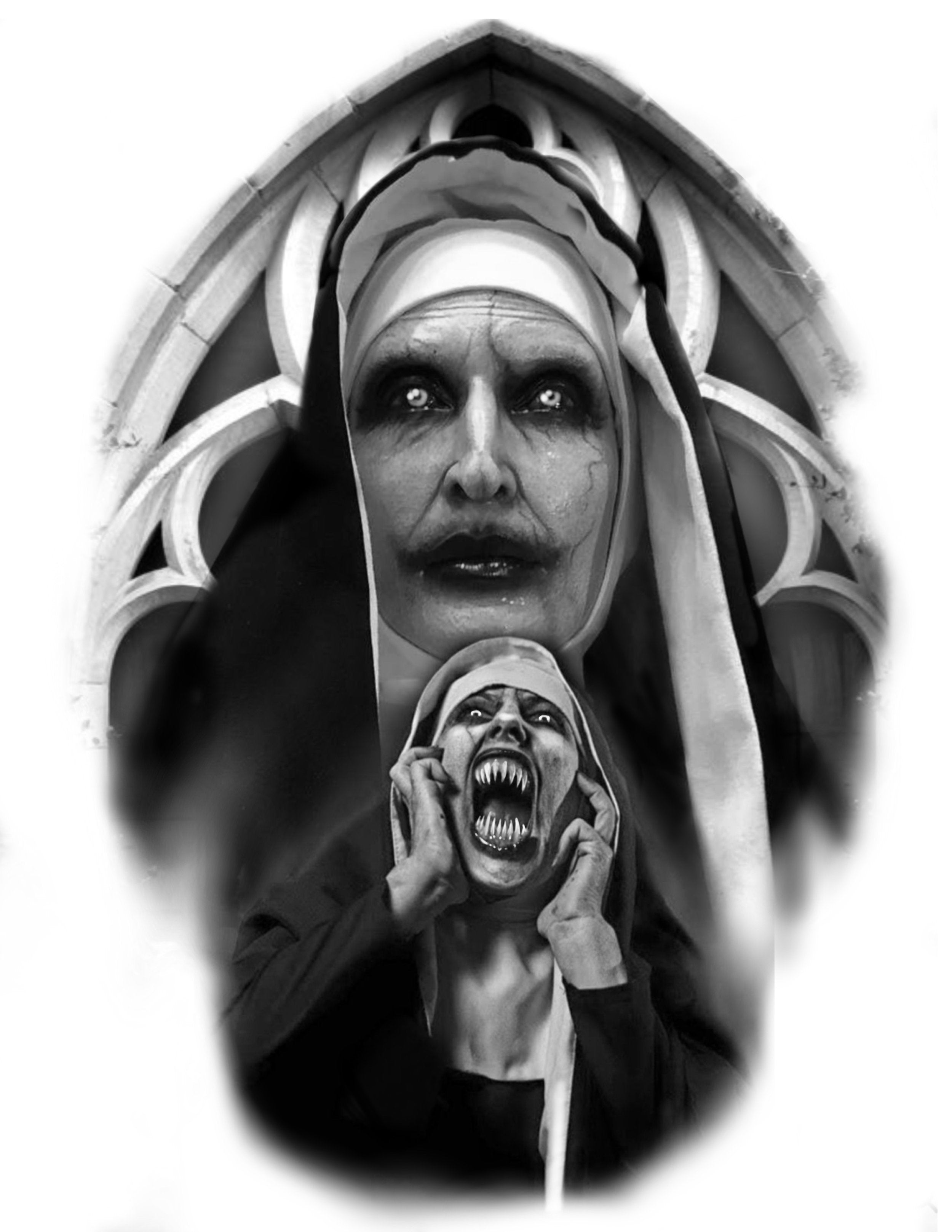 The Nun flash design by Matt Perlman