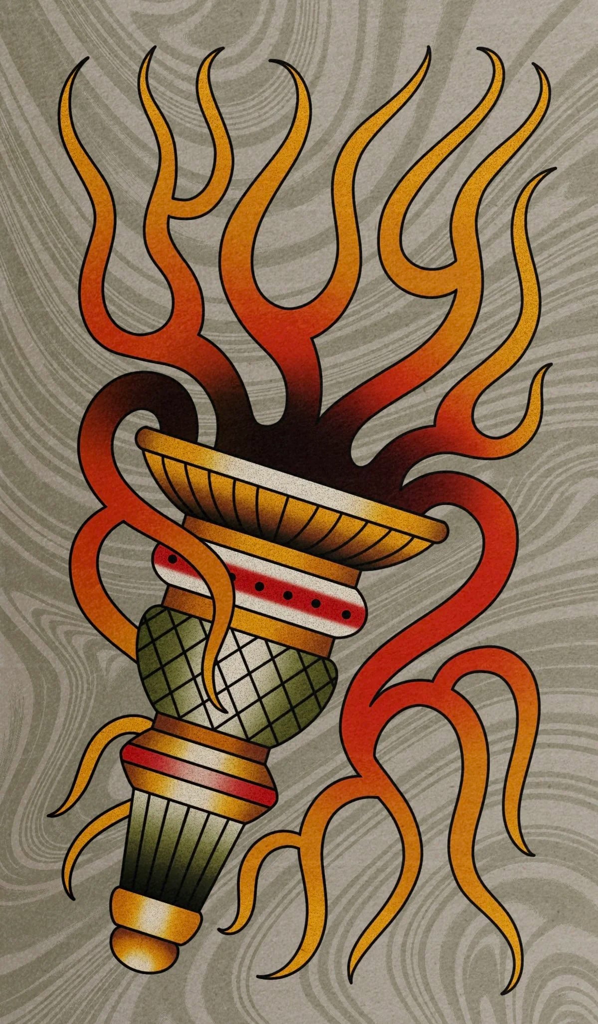 Torch flash design by Lilith Jacobs