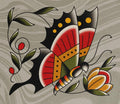 Traditional Butterfly flash design by Lilith Jacobs