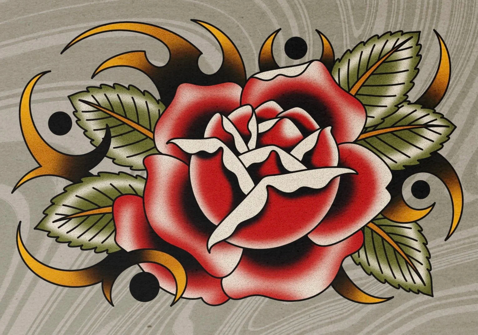 Tribal Rose flash design by Lilith Jacobs