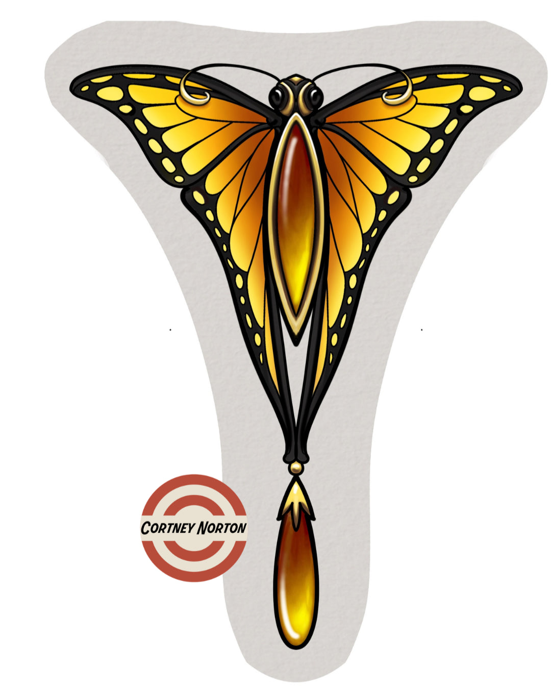 Nouveau Butterfly flash design by Cortney Norton