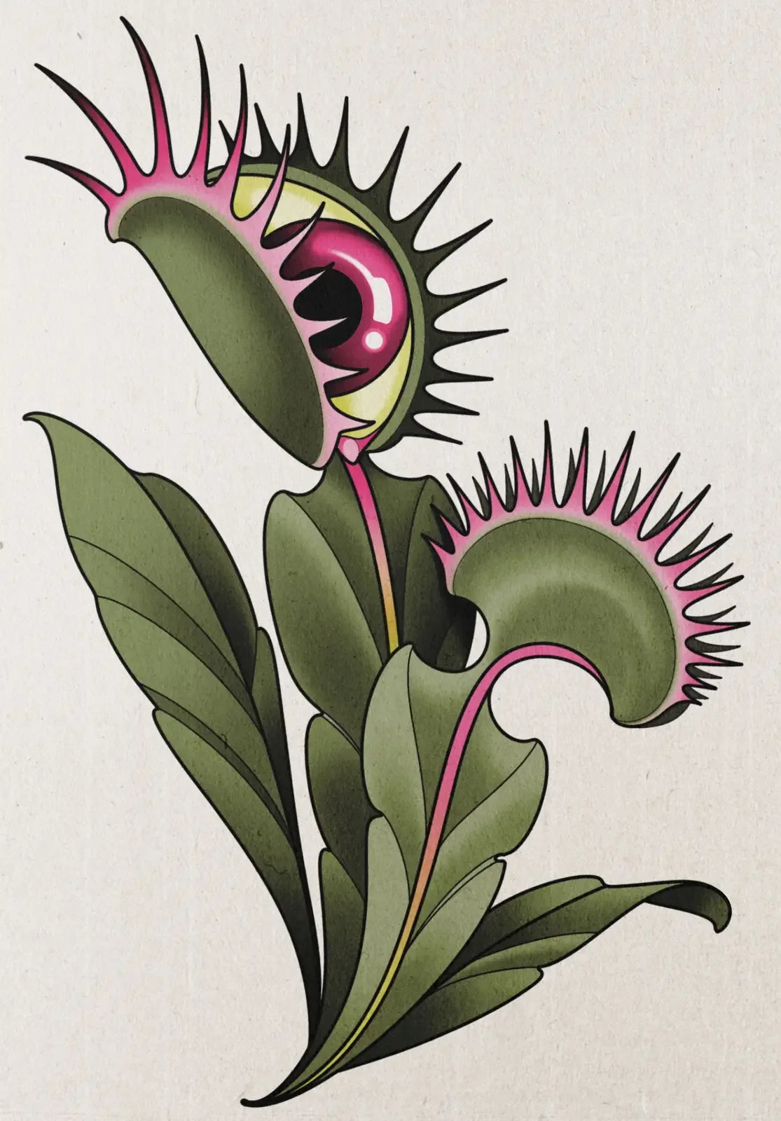 Venus Eye Trap flash design by Lilith Jacobs