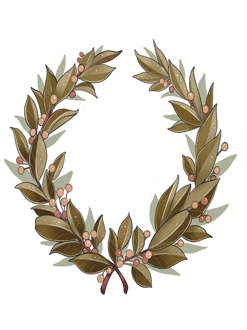 Wreath flash design by Mel Perlman