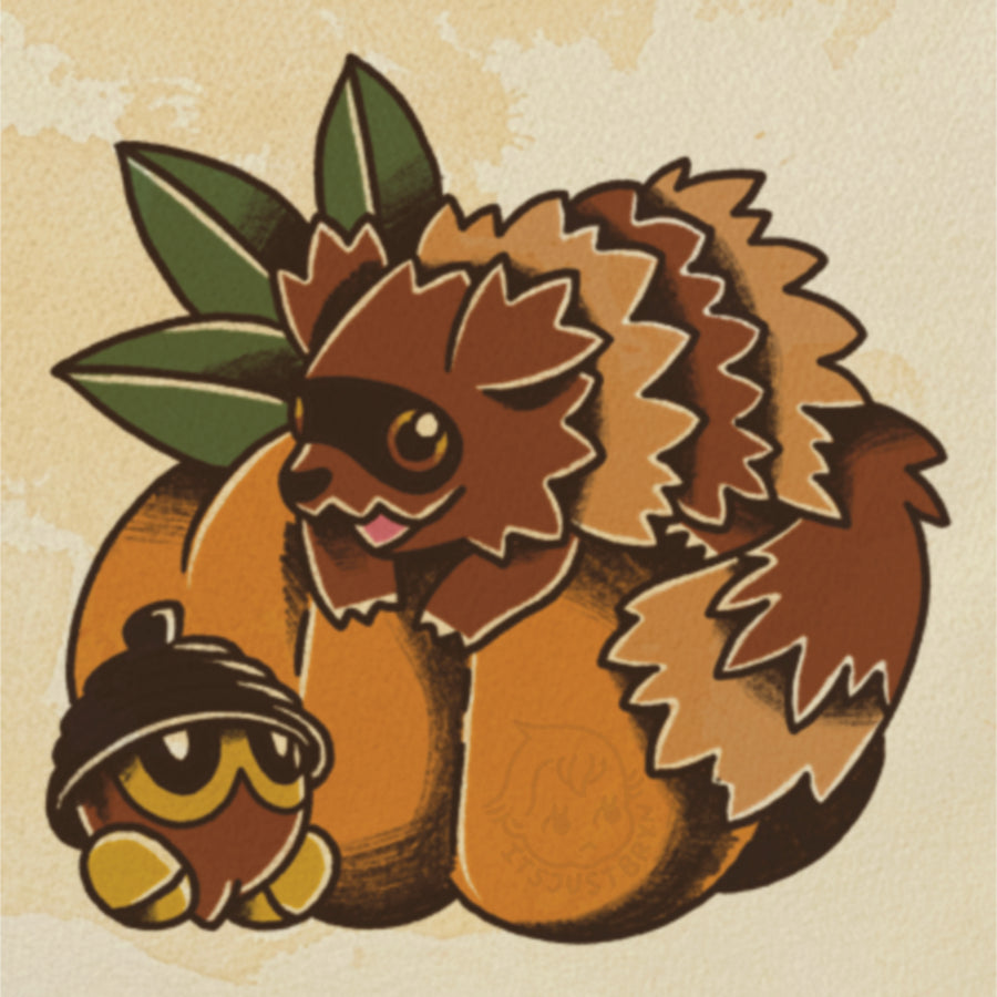 Zigzagoon flash design by Bryn Riihimaki