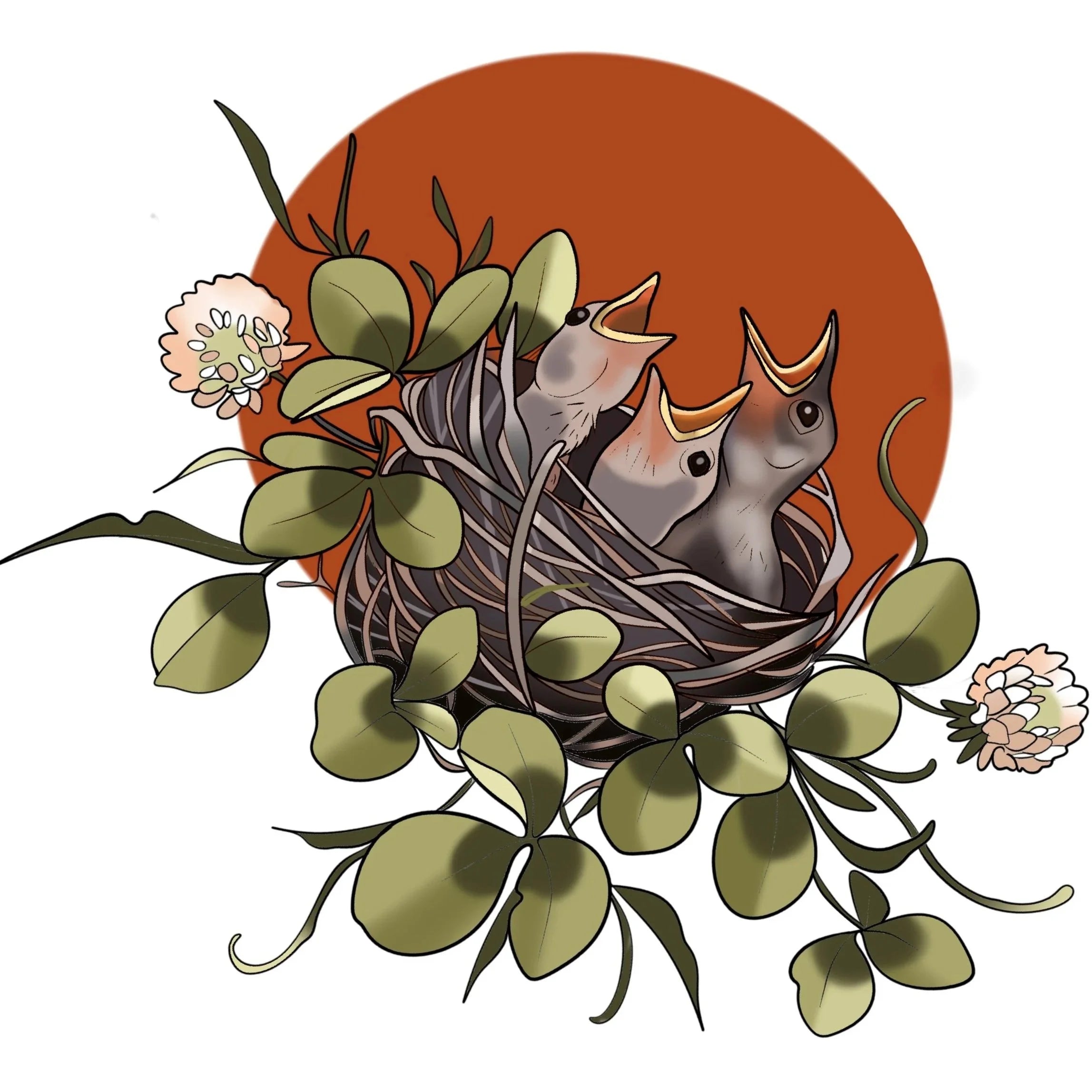 Baby Birds flash design by Mel Perlman
