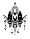 Bat Window flash design by Amber Grey