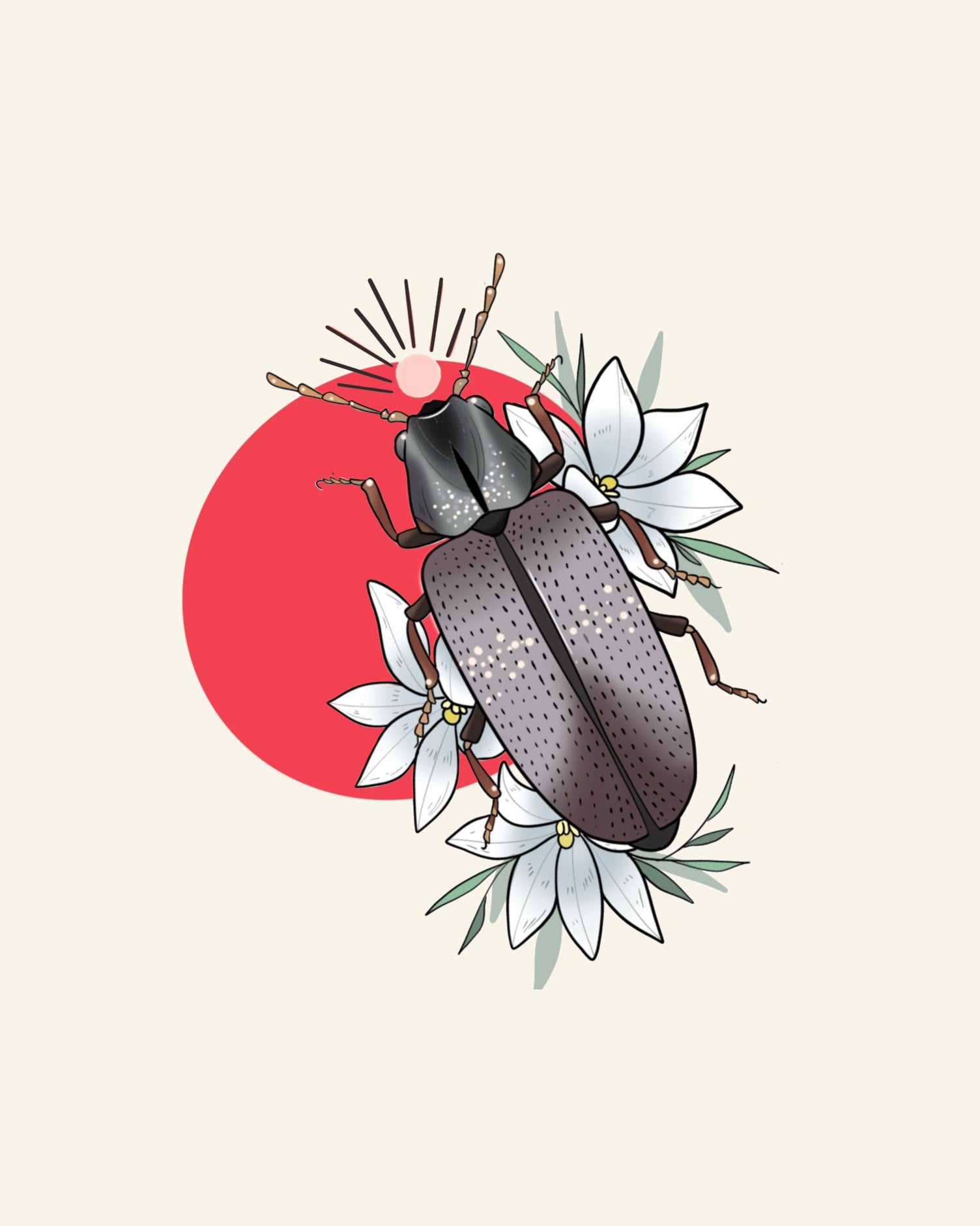 Beetle flash design by Mel Perlman