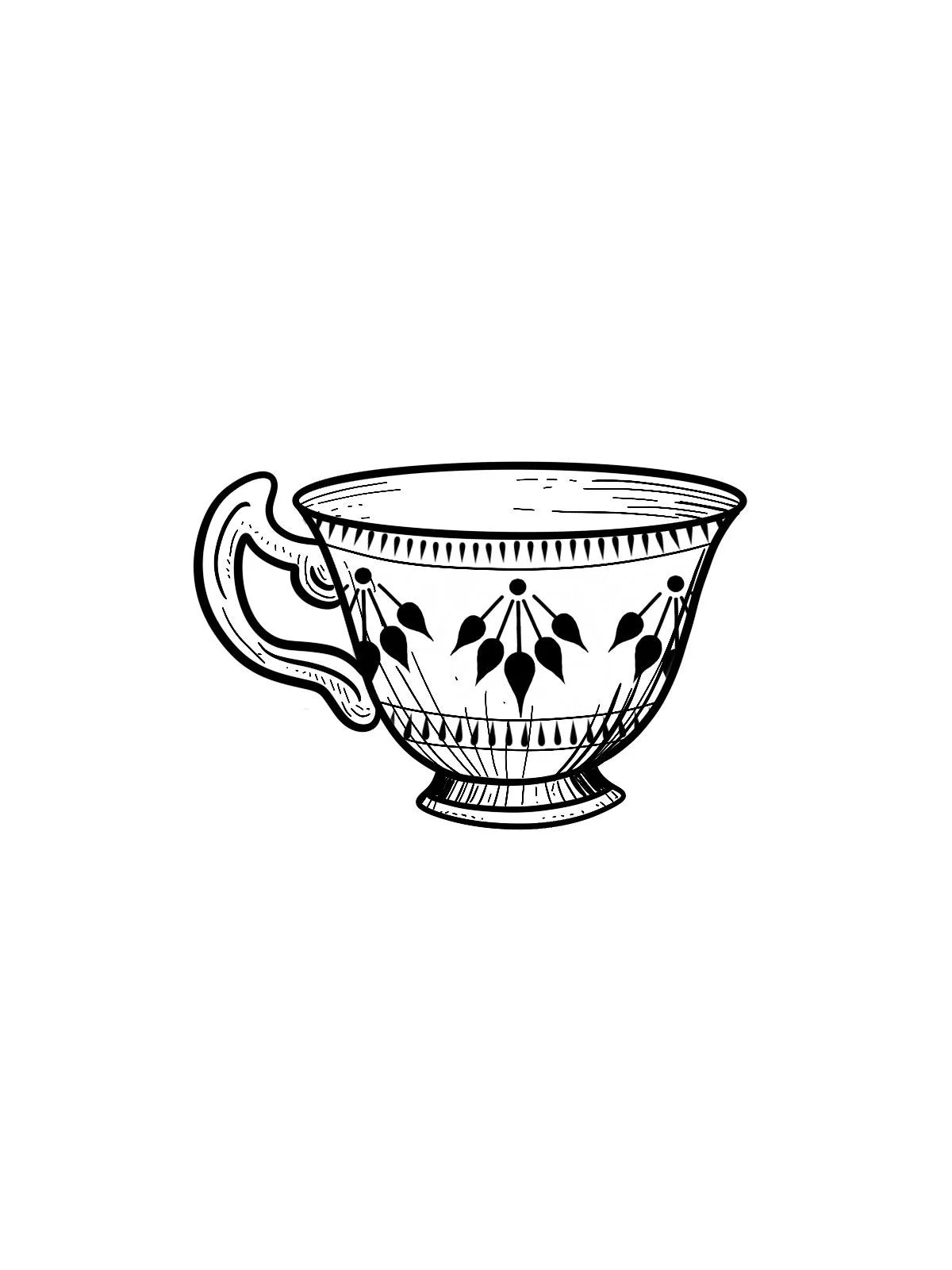 Tea Cup flash design by Mel Perlman